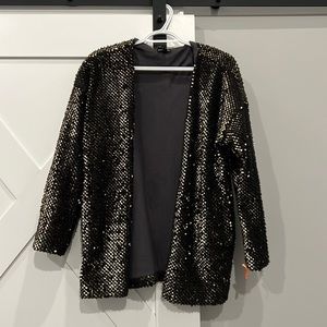 Express sequin coatigan